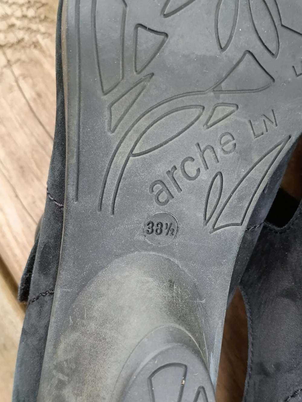 Arche Black Suede Mary Janes US 7.5 EU 38.5 - Picture 8 of 12